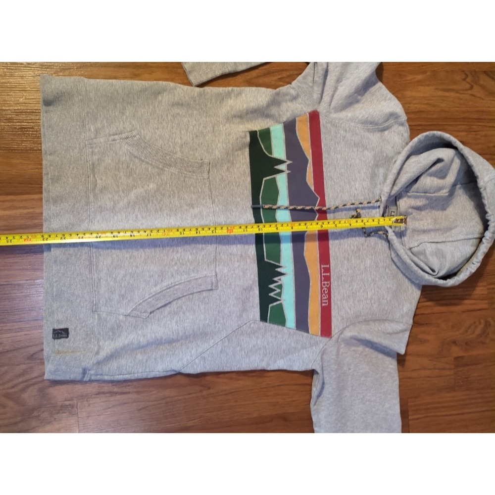 LL Bean Hoodie Womens S Reg Gray Sweatshirt Mountain Cozy Camp Sweater Thumbhole - Picture 11 of 12